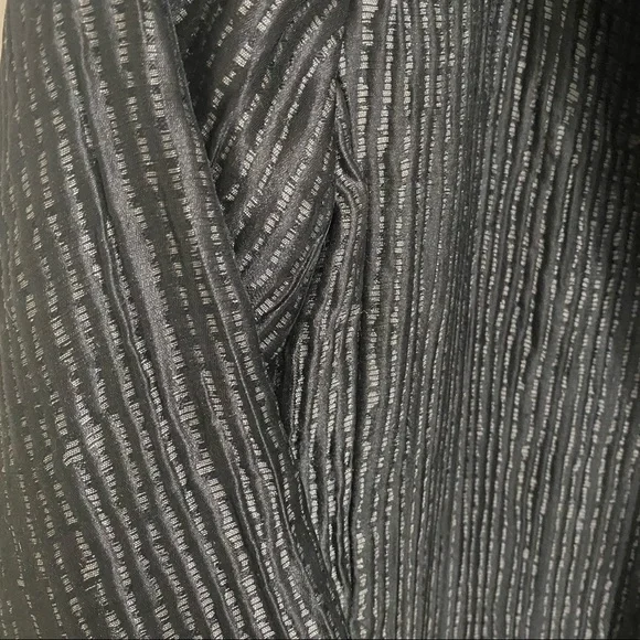 EILEEN FISHER Black and Gray Silk Open Front Duster Jacket, size S - Picture 7 of 10